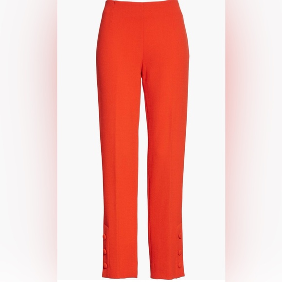 Lela Rose | Button Cuff Pants in Scarlet - Picture 5 of 12